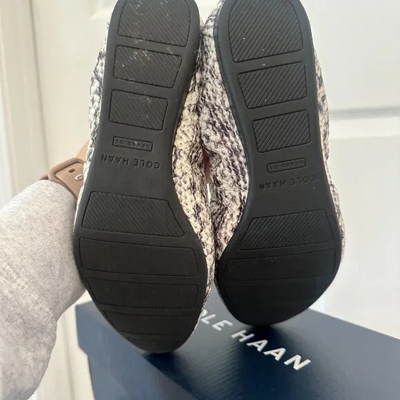 Cole Haan Tali Bow Ballet Flats - NTRL Python LTHR - Size 8 - Picture 9 of 9